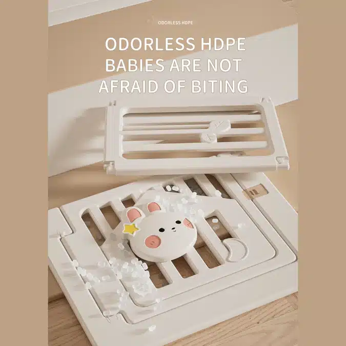 Rabbit Kids Playpen with Basketball Hoop - 12pcs - Image 4