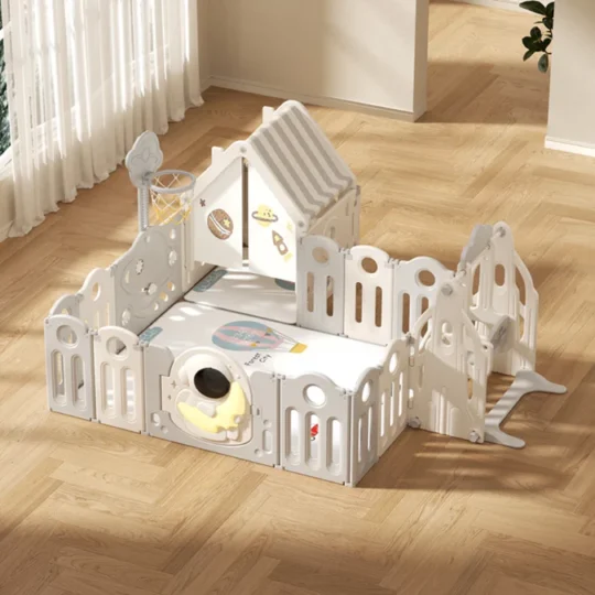 Astronaut Kids Playpen Set - Swing, Slide, Rocking Horse & More