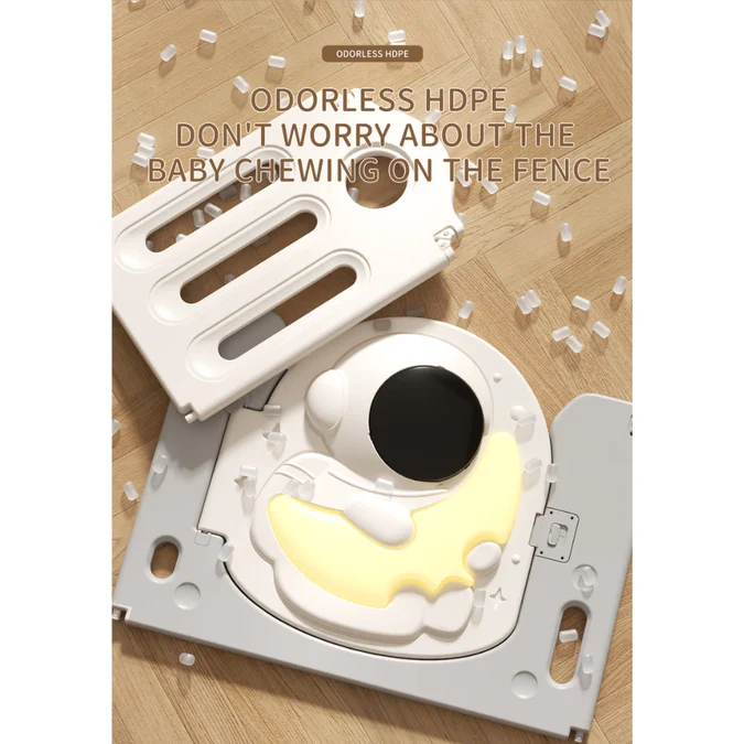 Astronaut Kids Playpen Set Large - Swing, Slide & Basketball Hoop - Image 4