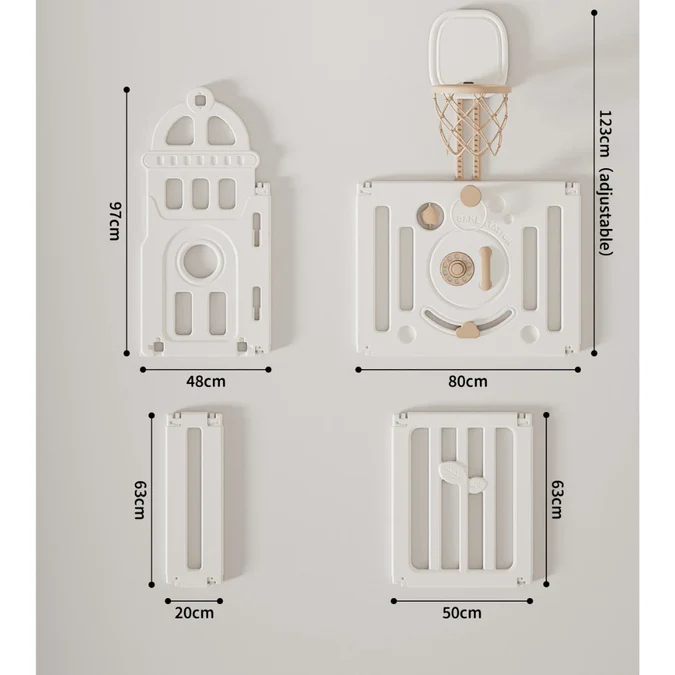 Bear Enclosure Kids Playpen Set 11pcs-slide, Swing & More - Image 4
