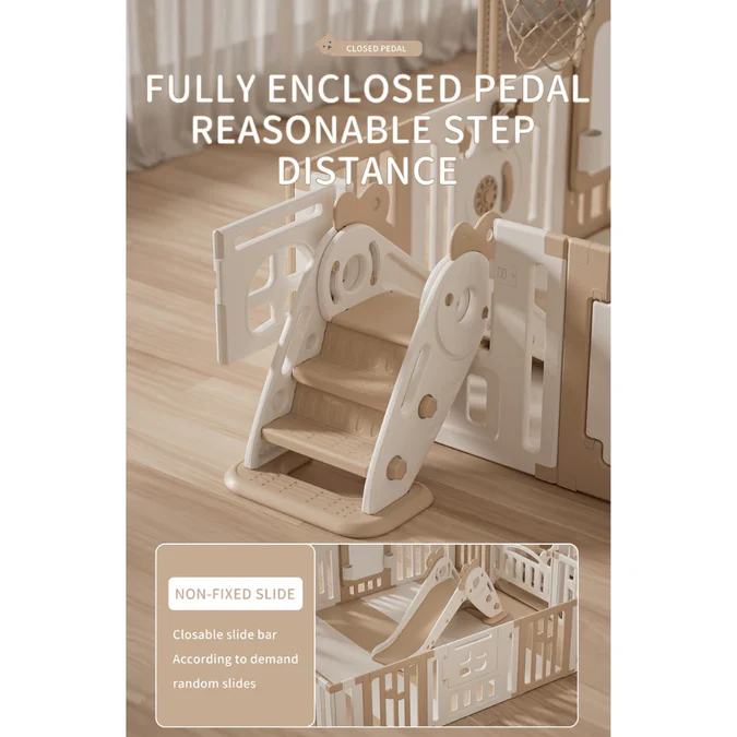 Bear Enclosure Kids Playpen Set 11pcs-slide, Swing & More - Image 10