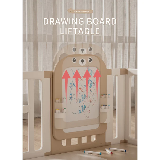 Bear Enclosure Kids Playpen Set 11pcs-slide, Swing & More - Image 6