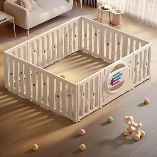 Elegant Futuristic Design Wide Kids Playpen 10+2