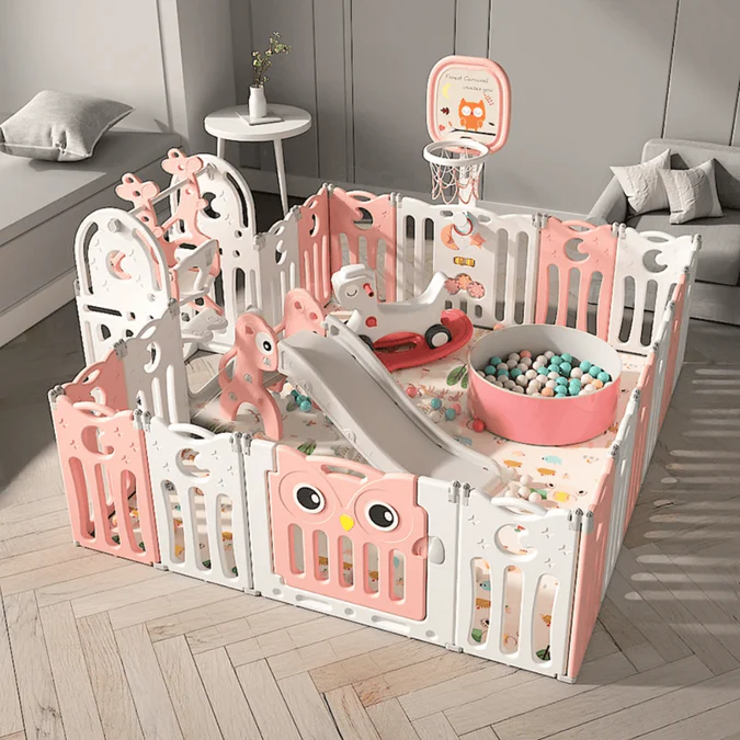 owl-design-baby-playpen-slide-swing-rocking-horse-ball-pool-and-more-kiwibargain-1